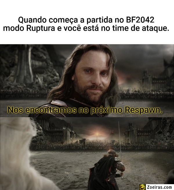 Quando começa a partida no BF2042 modo Ruptura e você está no time de ataque.... Nos...