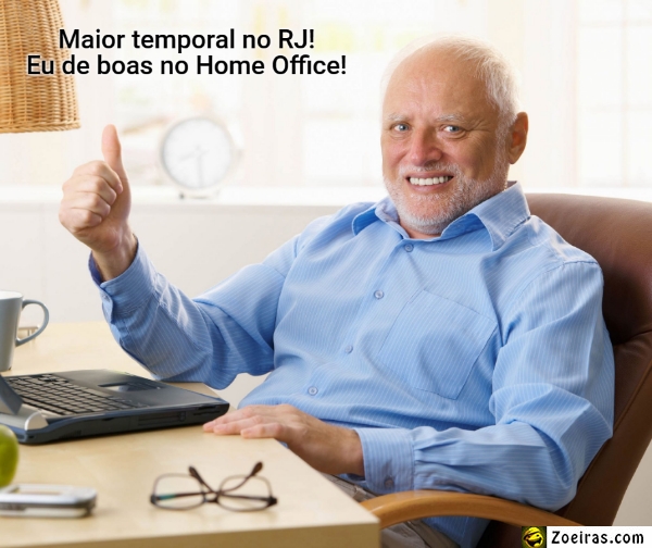 Maior temporal no RJ! Eu de boas no Home Office!